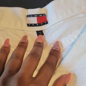 [Tommy Hilfiger] white denim shorts